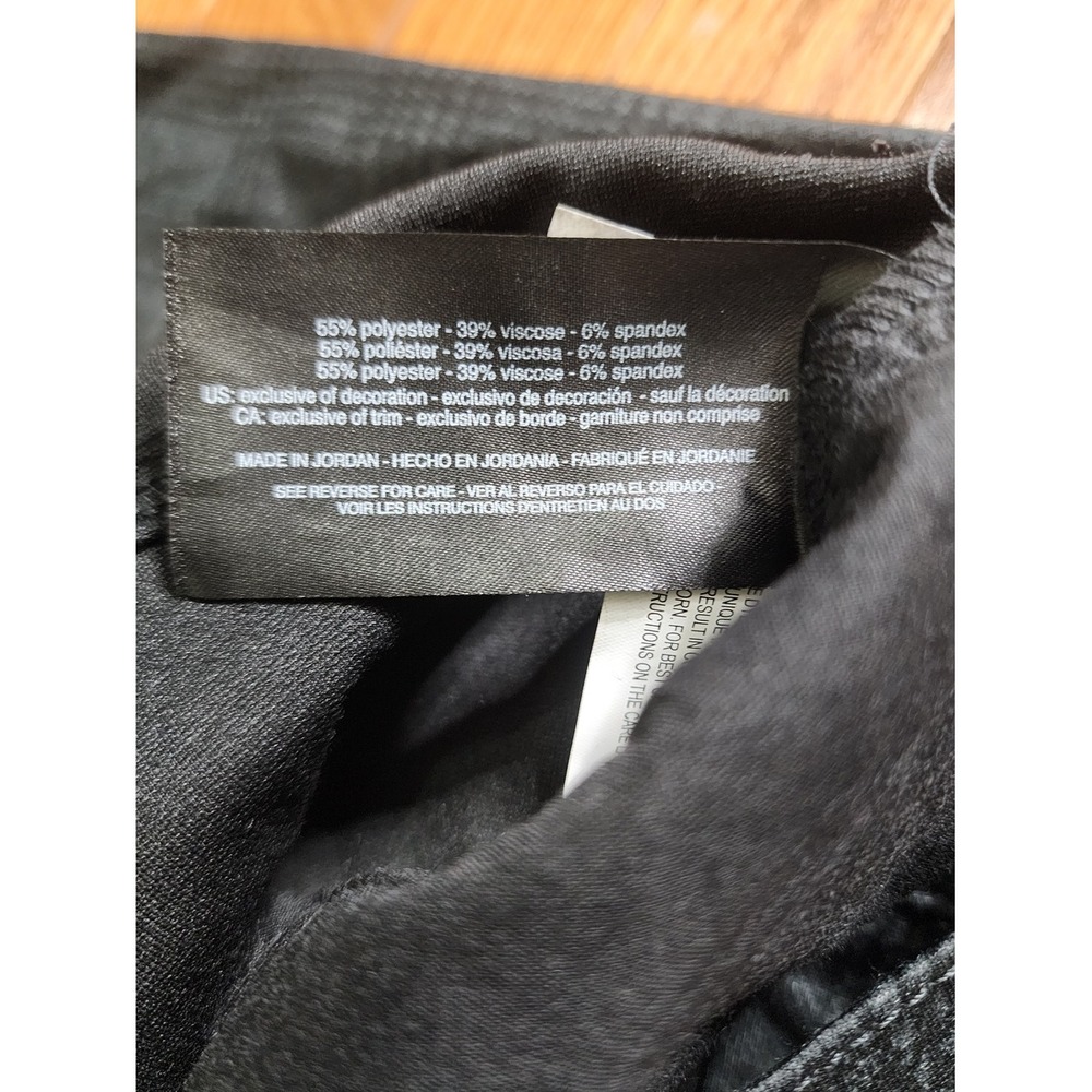 Gloria Vanderbilt Amanda Ponte Pants Gray Black Plaid Stretch Work Office 20W - Picture 3 of 10